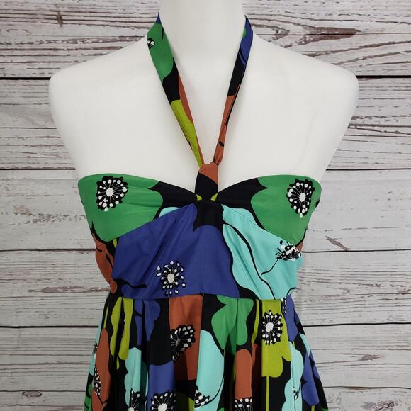 Anthropologie Multicolor Pavot Halter Dress by James Coviello Size Small - Picture 5 of 12